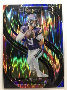 J.J. McCarthy 2024 Select #134 ROOKIE RC RED BLUE SHOCK PRIZM SP VIKINGS - Picture 1 of 2