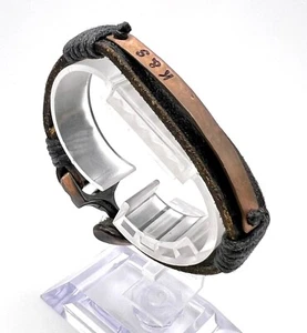 K&S Leather Bracelet Copper Charm - Picture 1 of 8