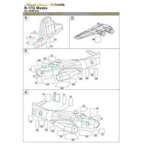 Masks for Scale model kit 1:48 B-17G (HK Models) Metallic Details MDM4809 - Foto 1 di 2