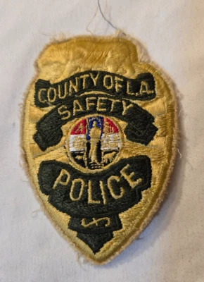 Adesivo de urso obsoleto vintage da polícia de segurança do condado de Los Angeles Califórnia - Imagem 1 de 2