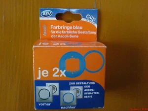REV Ascoli Farbringe je 2 Stück Ring Blau  für Lichtschalter oder Steckdose - Bild 1 von 2