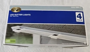 4 Pk Hampton Bay Roof Gutter Light Solar Powered Security LED Outdoor White 4 Pk - Picture 1 of 4