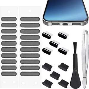 Prise à Poussière USB C, 10 Pcs Type C Anti Poussière USB C Cache Poussière Silicone Charge - Photo 1 sur 8
