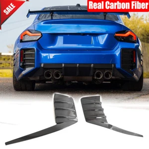 Parachoques trasero de carbono real para BMW M2 G87 2022-2024 ventilación lateral hoja C moldura Canards - Imagen 1 de 12