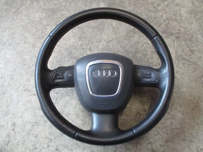 S-LINE leather steering wheel sport steering wheel Audi A3 8P A4 B7 steering wheel 8P0419091BM black - Image 1 of 4