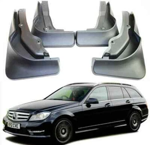 Genuine Splash Guards Mud Flaps For 2011-2014 Mercedes Benz C Class Sport Estate - Picture 1 of 8