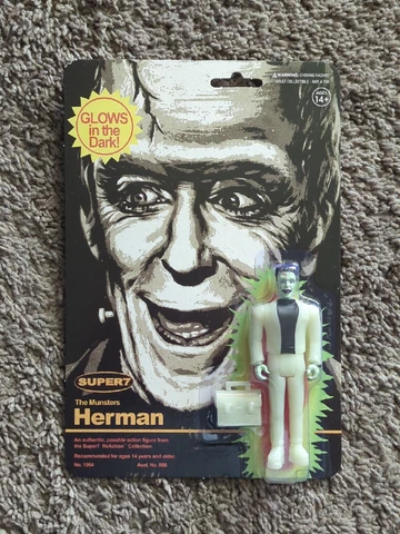 Super7 The Munsters Herman Glows in the Dark ReAction Figure 2023 Cover
