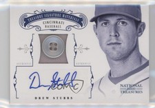 2012 Panini National Treasures Prime Button /6 Drew Stubbs #25 Auto