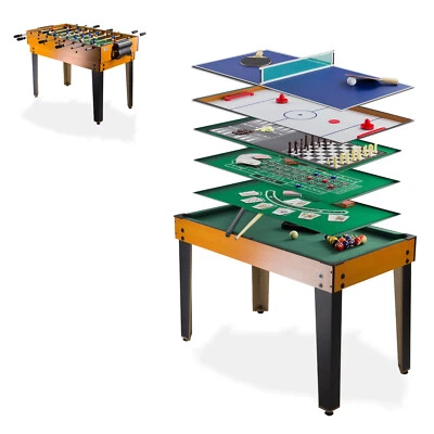 Multigame 13 in 1 Tischfussball Spieltisch Kicker Billard Tischtennis Hockey etc - Bild 1 von 4