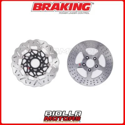 KIT DISCHI FRENO BRAKING HARLEY DAVIDSON XL 883 SPORTSTER CUSTOM 883 2008 -  ANT Foto 1 de 4