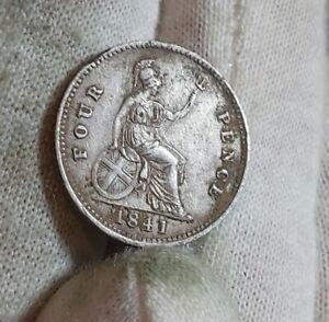 Victorian 1841 Silver Groat In a Good Collectable Grade. 5