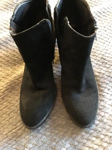 Ivanka Trump Black Suede 8M Ankle Boot - Picture 1 of 8
