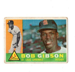 1960 Topps Bob Gibson Card #73 St. Louis Cardinals HOF Low Grade Poor/Fair