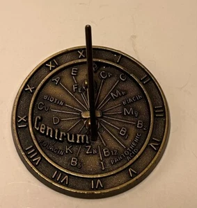 Lederle Cyanamid Brelass Centrum Vitamin Advertising Sun Dial Paperweight 3" - Picture 1 of 6