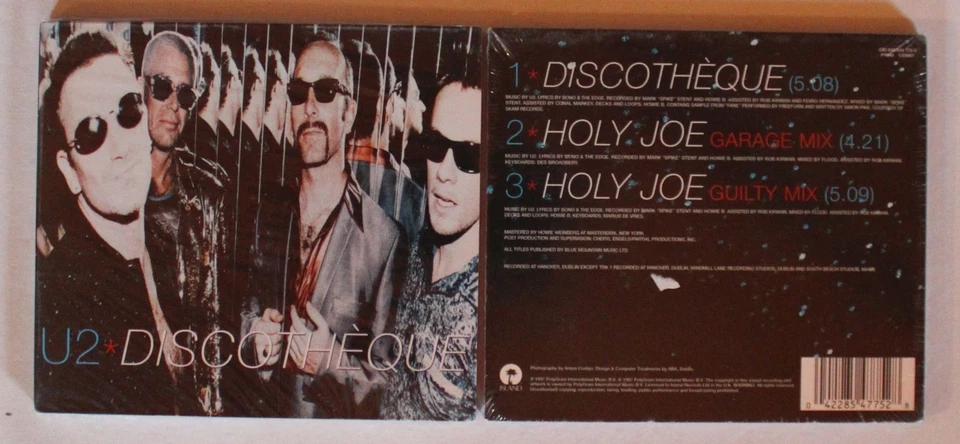 U2 Discothèque EU Digipak CDSingle 1997 Still Sealed! Blue Tray - Bild 1 von 1
