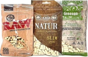 Raw - Natur - Greengo Biodegradable Organic Eco Slim Filters 600 Pieces - Picture 1 of 4