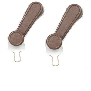 2x Window Crank Handle Brown Fit Toyota Hilux RN25 RN32 LN47 1972-1983 Pickup - Picture 1 of 7
