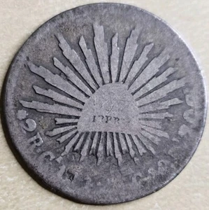 Mexico 1842 Ga 2 Reales First Republic About Good KM 374.6 - Picture 1 of 4