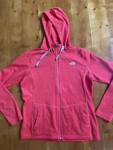 THE NORTH FACE FLEECE LINED FULL ZIP HOODIE L WOMENS RED Relaxed Casual - Picture 1 of 8