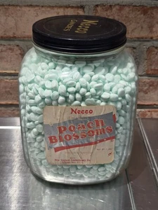 Vintage Necco Candies Art Deco Glass General Store Jar With Lid 8 1/2" Tall - Picture 1 of 5