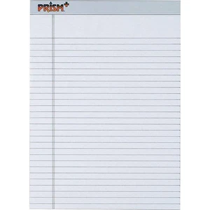Prism Writing Pads, 8-1/2" x 11-3/4", Legal Rule, Gray, Perforated, 50 Sheets... - Picture 1 of 2
