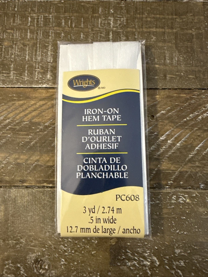 Wrights 117608030 Polyester Iron-on Hem Tape 3yds White