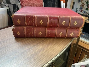 Vintage Sammlerstück rot ledergebunden lebende Tiere der Welt gebunden Bücher - Bild 1 von 10