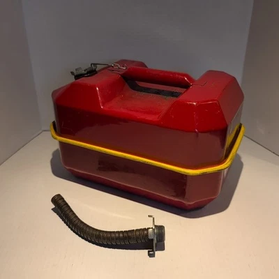 Vintage USMC BLITZ Metal GAS Can Spare Fuel Tank 2.5 gallon With Original Spout  - Image 1 of 4