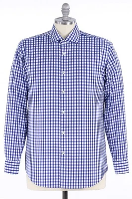 Camisa de Vestir Duchamp London Ajuste A Medida Azul, Manga Larga, Para Hombre 16 1/2L, 42 Foto 1 de 4