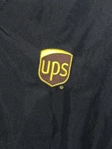 UPS United Parcel Service Schwarz V-Ausschnitt Pullover Jacke Taschen Herren M Sport-Tek - Bild 1 von 10