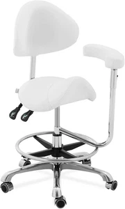 Silla de montar Physa Salon con reposabrazos giratoria altura ajustable blanca    - Imagen 1 de 6