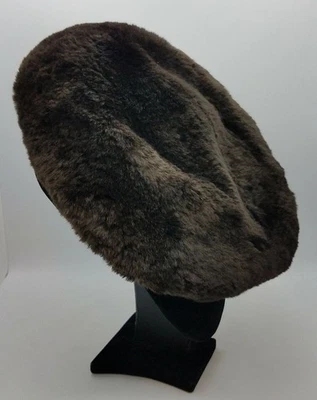 Rabbit Fur Pillbox Hat Frederick & Nelson Seattle Vintage Deep Brown 1960's - Image 1 of 4