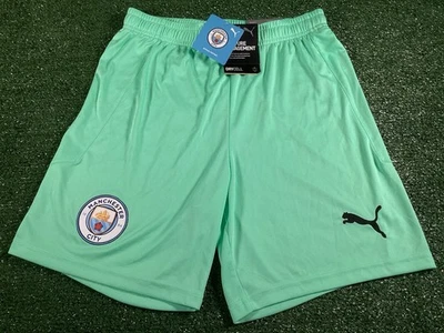 Man City Junior Goalkeeper Shorts - Season 2021-22 - Puma UK Size 15-16Y - New - Image 1 of 4