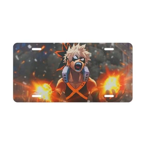 My Hero Academia Katsuki Bakugo, matrícula nueva etiqueta de coche metal aluminio - EE. UU. - Imagen 1 de 2