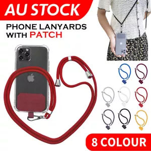 Universal Mobile Phone Lanyard Adjustable Hanging Neck Strap With Patch Fashion - Picture 1 of 16