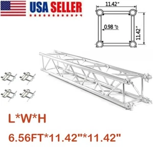 6.56FT 12" Stage DJ Lighting Perform Show Square Segments Truss Tower - Picture 1 of 6