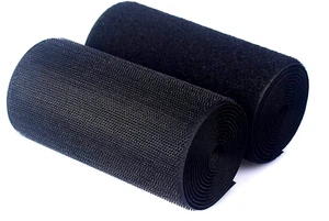 Gancho y bucle negro de 6" pulgadas de ancho marca Velcro® - tipo coser - 12 pulgadas - sin cortar - Imagen 1 de 7