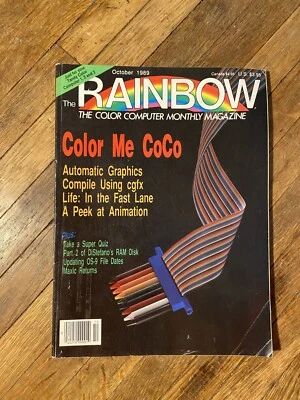 The Rainbow October 1989 Color Me CoCo The Color Computer Monthly Magazine - Image 1 of 3