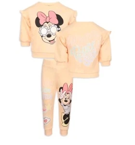 Two (2) Piece Disney™ MINNIE MOUSE ~ Peace & Love ~ Yellow Jogger ~ Size 4 - Picture 1 of 7