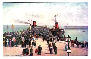 VICTORIA PIER, DOUGLAS - TUCK'S postcard c1907 - Imagen 1 de 2