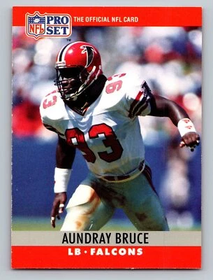 1990 Pro Set #30 Aundray Bruce  UER  Atlanta Falcons - Image 1 of 2