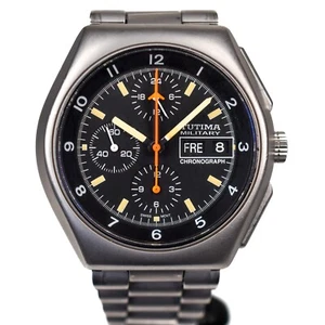 Tutima Military Chronograph 1990's Automatic Lemania 5100 43mm Stainless Steel - Picture 1 of 14