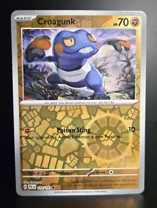 Pokémon TCG - CROAGUNK - 114/193 - Reverse Holo - Paldea Evolved 2023 - NM/MINT - Picture 1 of 1