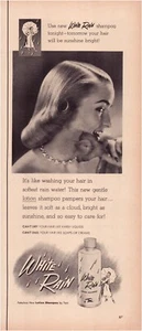 Print Ad White Rain Shampoo 1952 Half-Page Magazine 5"'x12" - Picture 1 of 1