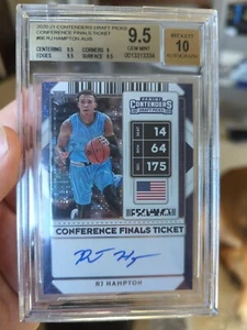 2020-21 Contenders Draft Picks RJ Hampton Draft Picks Auto #3/5 BGS 9.5 GEM MT - Picture 1 of 3