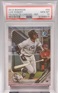 🔥2019 Bowman Chrome Refractor Luis Robert Rookie 57/499 PSA 10 Gem Mint RC🔥SP - Picture 1 of 3