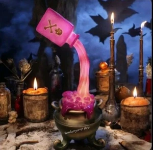 Botella de poción levitante iluminada estilo Hocus Pocus de Halloween y caldero de brujas  - Imagen 1 de 11
