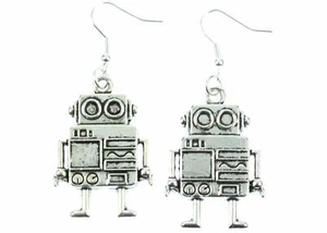 Roboter Ohrringe Miniblings Hänger Robot Computer Maschine Steampunk PC XL - Bild 1 von 5