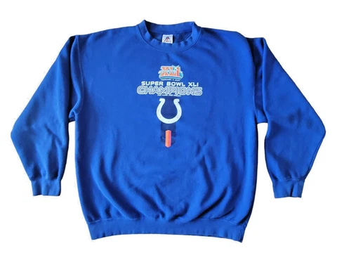 NFL Indianapolis Colts 2007 Super Bowl Champions Adult Sweatshirt Men's Large Cover