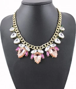 Aloccoco Statement Kette Strass Vintage Blogger Choker Modeschmuck Strasskette - Bild 1 von 1
